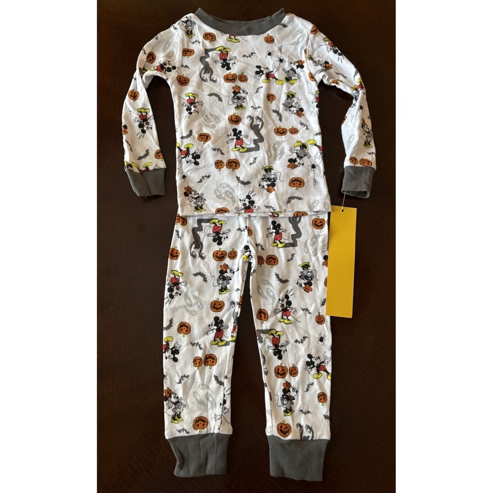 Disney Halloween Mickey and Minnie Unisex Pajamas SZ 2T SNUG FIT NWT. Adorable